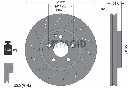 Pagid 55777NHC - Kočioni disk www.molydon.hr