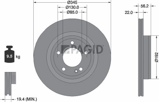 Pagid 56457NHC - Kočioni disk www.molydon.hr