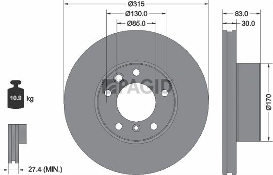 Pagid 56049NHC - Kočioni disk www.molydon.hr