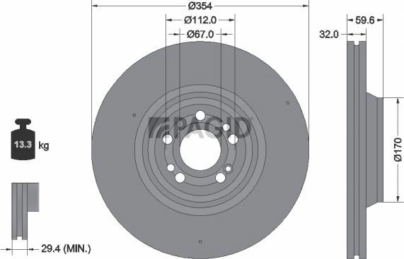 Pagid 56060NHC - Kočioni disk www.molydon.hr