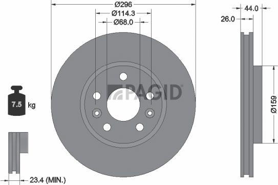 Pagid 56007NC - Kočioni disk www.molydon.hr