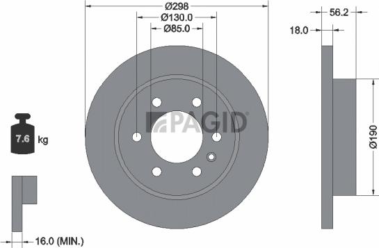 Pagid 56010NC - Kočioni disk www.molydon.hr