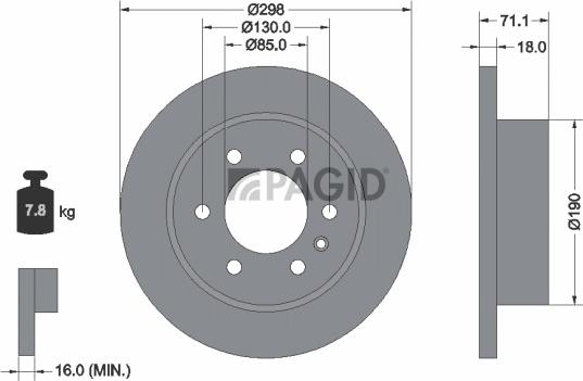 Pagid 56011NC - Kočioni disk www.molydon.hr