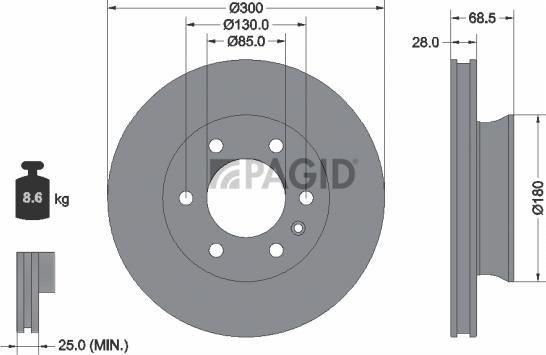 Pagid 56012NC - Kočioni disk www.molydon.hr