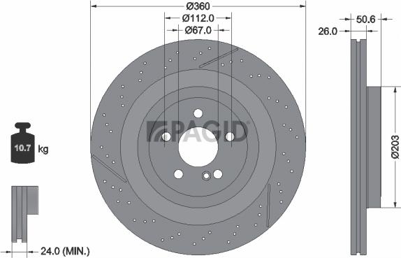 Pagid 56198NHC - Kočioni disk www.molydon.hr