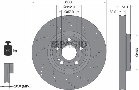 Pagid 56166NHC - Kočioni disk www.molydon.hr