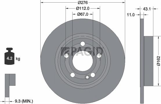 Pagid 56168NC - Kočioni disk www.molydon.hr
