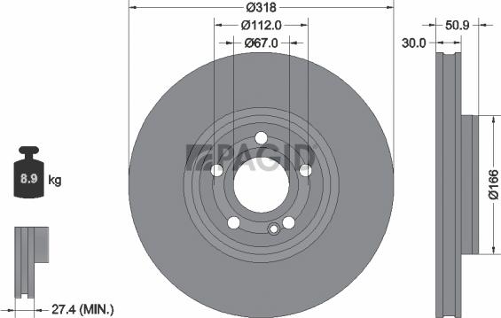Pagid 56167NHC - Kočioni disk www.molydon.hr