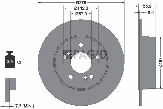 Pagid 52153NC - Kočioni disk www.molydon.hr