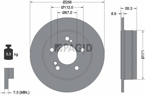 Pagid 52105NC - Kočioni disk www.molydon.hr