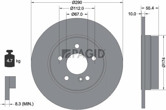 Pagid 52139NC - Kočioni disk www.molydon.hr