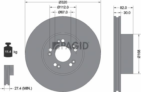 Pagid 52123N - Kočioni disk www.molydon.hr