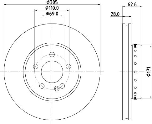 Pagid 65200HC - Kočioni disk www.molydon.hr