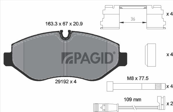 Pagid C6024N - Komplet Pločica, disk-kočnica www.molydon.hr