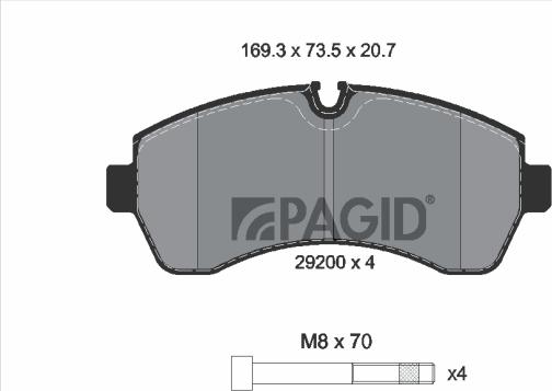 Pagid C6026N - Komplet Pločica, disk-kočnica www.molydon.hr