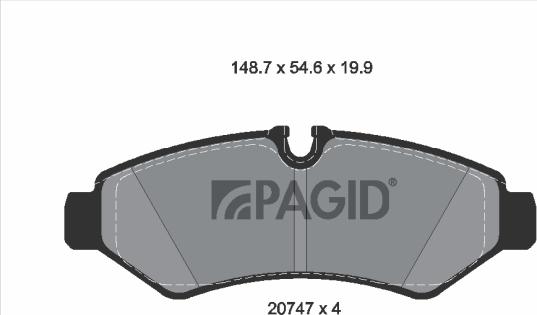 Pagid T4184N - Komplet Pločica, disk-kočnica www.molydon.hr
