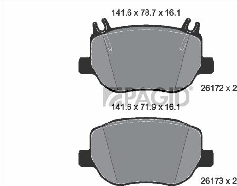 Pagid T4273N - Komplet Pločica, disk-kočnica www.molydon.hr