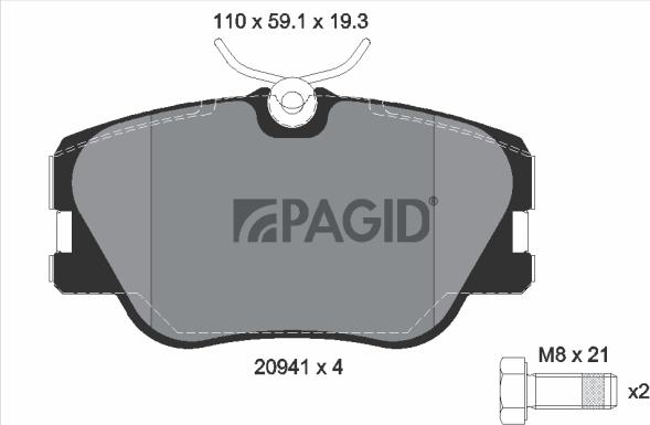 Pagid T5005N - Komplet Pločica, disk-kočnica www.molydon.hr