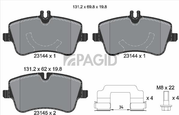 Pagid T5111N - Komplet Pločica, disk-kočnica www.molydon.hr