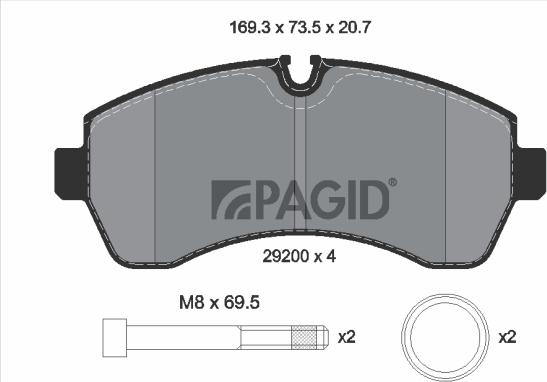 Pagid T5171N - Komplet Pločica, disk-kočnica www.molydon.hr
