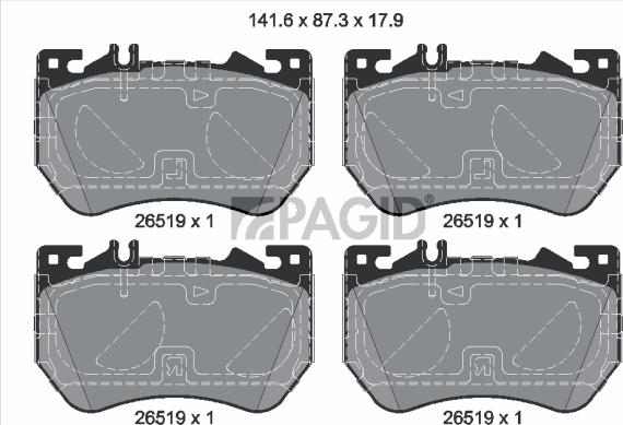 Pagid T5173N - Komplet Pločica, disk-kočnica www.molydon.hr