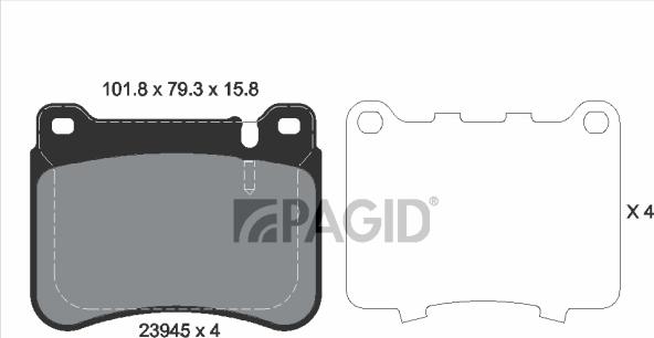 Pagid T1549N - Komplet Pločica, disk-kočnica www.molydon.hr