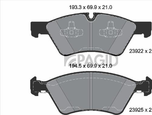 Pagid T1516N - Komplet Pločica, disk-kočnica www.molydon.hr