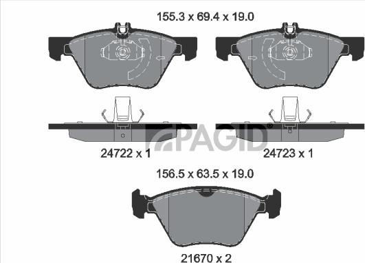 Pagid T1813N-54521N-00 - Komplet kočnica, disk-kočnica www.molydon.hr
