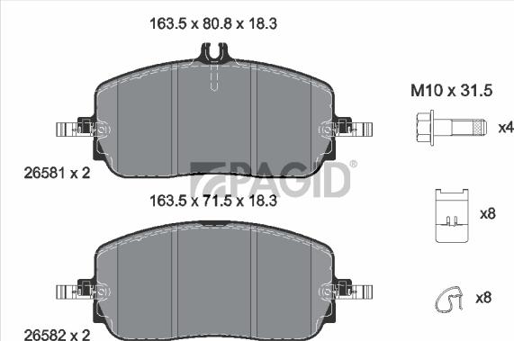 Pagid T2965N - Komplet Pločica, disk-kočnica www.molydon.hr