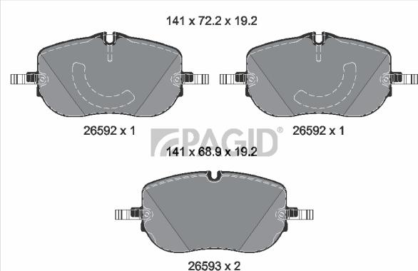 Pagid T2963N - Komplet Pločica, disk-kočnica www.molydon.hr