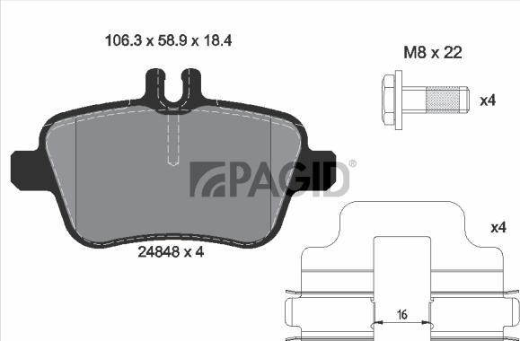 Pagid T2418N - Komplet Pločica, disk-kočnica www.molydon.hr