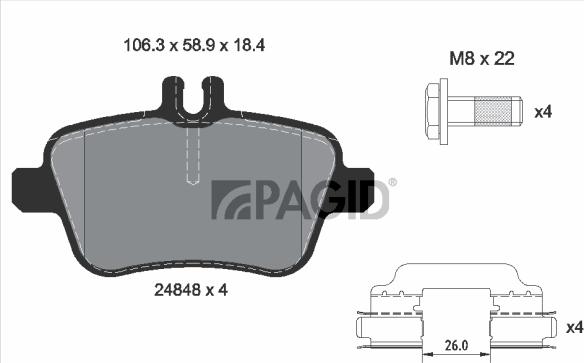 Pagid T2514N - Komplet Pločica, disk-kočnica www.molydon.hr