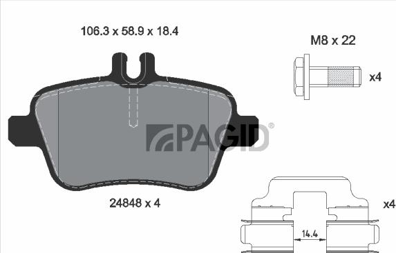 Pagid T2110N - Komplet Pločica, disk-kočnica www.molydon.hr