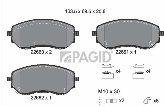 Pagid T2769N - Komplet Pločica, disk-kočnica www.molydon.hr