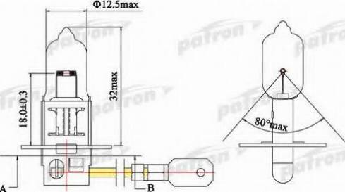 Patron PLH3-12/55 - Žarulja, far za osvjetljenje  pri skretanju www.molydon.hr