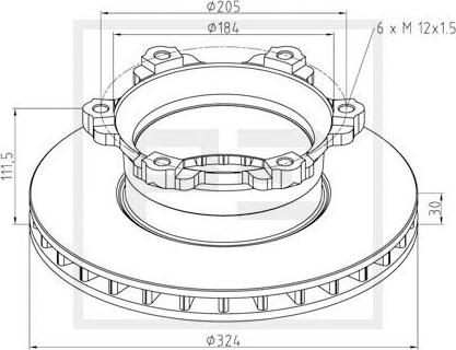 PE Automotive 016.294-00A - Kočioni disk www.molydon.hr
