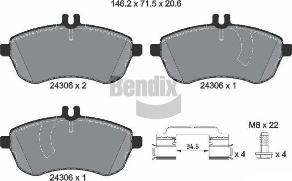 Pemebla BNXBPD1045 - Komplet Pločica, disk-kočnica www.molydon.hr