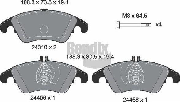 Pemebla BNXBPD1079 - Komplet Pločica, disk-kočnica www.molydon.hr
