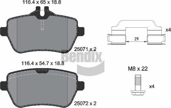Pemebla BNXBPD2222 - Komplet Pločica, disk-kočnica www.molydon.hr