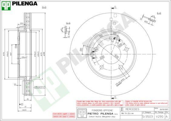 Pilenga V290 - Kočioni disk www.molydon.hr