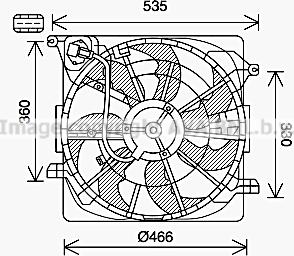 Prasco HY7574 - Ventilator, hladjenje motora www.molydon.hr