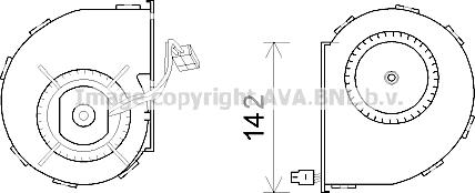 Prasco MS8642 - Elektromotor, ventilator kabine/unutrasnjeg prostora www.molydon.hr