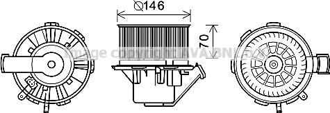 Prasco MS8647 - Elektromotor, ventilator kabine/unutrasnjeg prostora www.molydon.hr