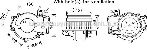 Prasco MS8657 - Elektromotor, ventilator kabine/unutrasnjeg prostora www.molydon.hr