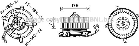Prasco MS8609 - Elektromotor, ventilator kabine/unutrasnjeg prostora www.molydon.hr