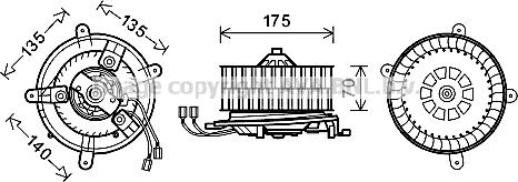 Prasco MS8606 - Elektromotor, ventilator kabine/unutrasnjeg prostora www.molydon.hr