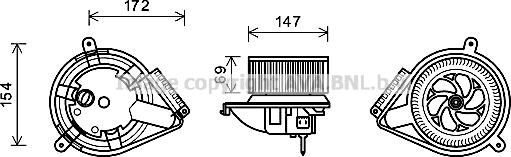 Prasco MS8616 - Elektromotor, ventilator kabine/unutrasnjeg prostora www.molydon.hr