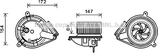 Prasco MS8618 - Elektromotor, ventilator kabine/unutrasnjeg prostora www.molydon.hr