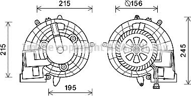 Prasco MS8612 - Elektromotor, ventilator kabine/unutrasnjeg prostora www.molydon.hr