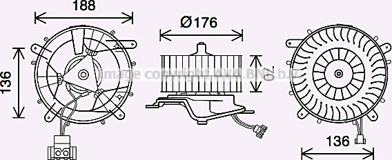 Prasco MS8689 - Elektromotor, ventilator kabine/unutrasnjeg prostora www.molydon.hr